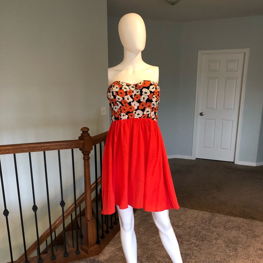 3/$10, 4/$12, 5/$14, 6/$16 coral/orange navy blue dress w or w/o straps